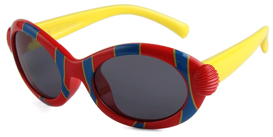 Sluneční brýle Eclipse Kids Red silica frame with Yellow temple and Smoke lens Sluneční brýle Eclipse Kids Red silica frame with Yellow temple and Smoke lens