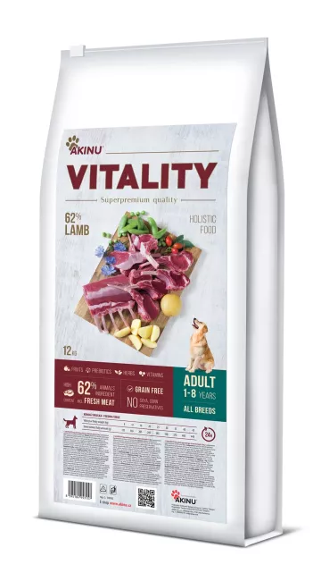 Akinu VITALITY dog adult hypoallergic lamb 12kg