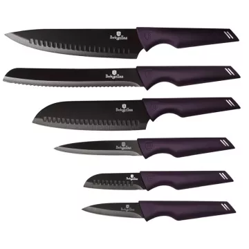 Sada nožů s nepřilnavým povrchem 6 ks Purple…
