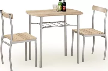 Halmar Jídelní sestava Lance, stůl + 2 židle, dub sonoma