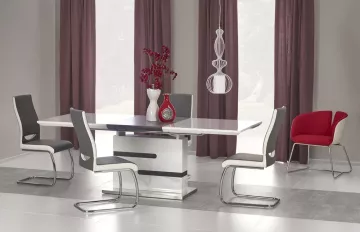 Halmar Jídelní stůl Monaco, bílý/šedý