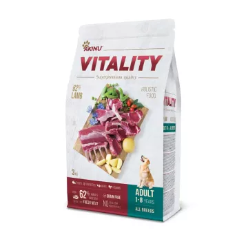 Akinu VITALITY dog adult hypoallergic lamb 3kg