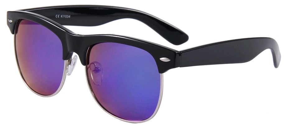 Sluneční brýle Eclipse Black frames with Blue-Green mirror lens Sluneční brýle Eclipse Black frames with Blue-Green mirror lens