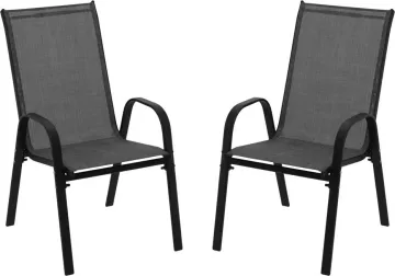 Chomik Set 2 zahradních židlí Neo, černý