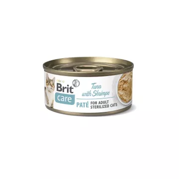 Brit Care Cat konz Paté Sterilized Tuna&Shrimps 70g