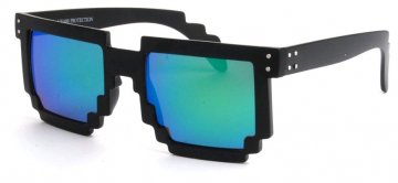 Sluneční brýle Eclipse Matte black Pixel frame with Green-Blue mirror lens Sluneční brýle Eclipse Matte black Pixel frame with Green-Blue mirror lens