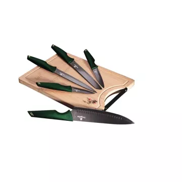 Sada nožů + prkénko 6 ks Emerald Collection