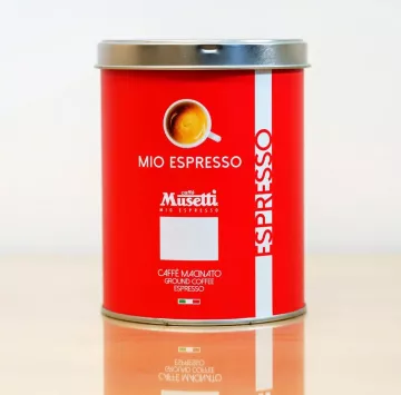 Plechovka mleté kávy Musetti Mio Espresso 250 g