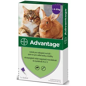 Advantix Advantage pro velké kočky a králíky 80mg 1x0,8ml