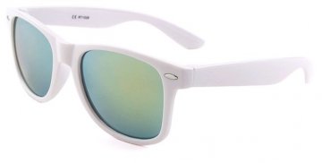 Sluneční brýle Eclipse Plastic White frame with Gold mirror lens Sluneční brýle Eclipse Plastic White frame with Gold mirror lens