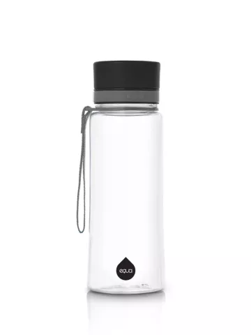 EQUA Plain Black 600 ml ekologická plastová lahev na pití bez BPA