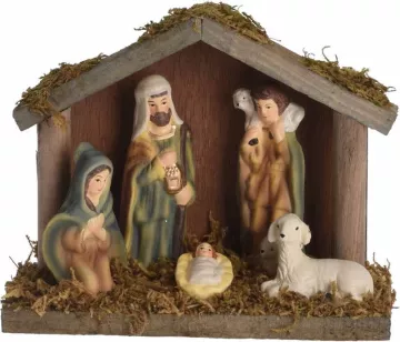 Betlém Vánoční dekorace 15,5 x 12 cm