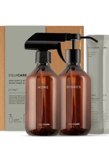 EQUA CARE | HOME Duo - čisticí ekologický prostředek pro domácnost a udržitelný mycí prostředek na n