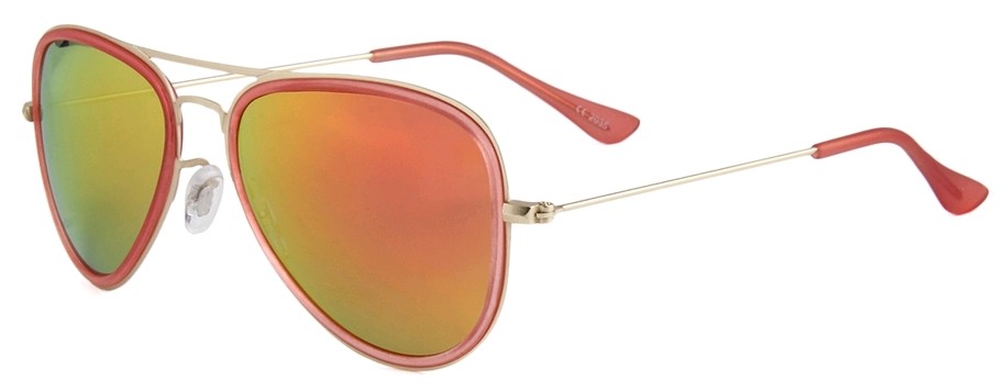 Sluneční brýle Eclipse Matte Gold steel disc frames with Red Revo coating lens Sluneční brýle Eclipse Matte Gold steel disc frames with Red Revo coating lens