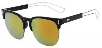 Sluneční brýle Eclipse Plastic Black frame with Gold Red mirror lens Sluneční brýle Eclipse Plastic Black frame with Gold Red mirror lens