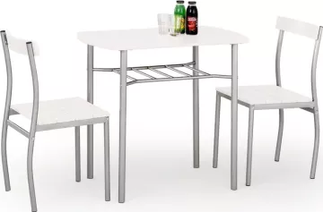 Halmar Jídelní sestava Lance, stůl + 2 židle, bílý