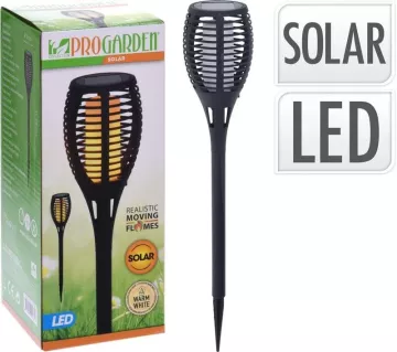 PROGARDEN Lampa solární zahradní pochodeň s efektem plamene 58 cm KO-CX2100140