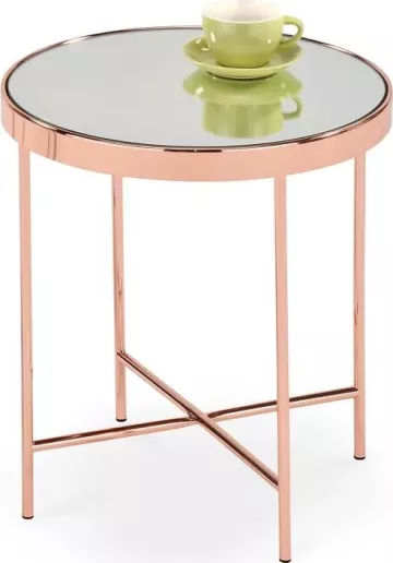 Halmar Konferenční stolek Mira, měděný/zrcadlový