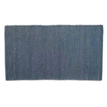 Koupelnová předložka Miu směs bavlna/polyester kouřově modrá 120,0x70,0x1,0cm