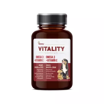 Akinu VITALITY Omega 3 + Vitamín E doplněk stravy pro psy 125 ks