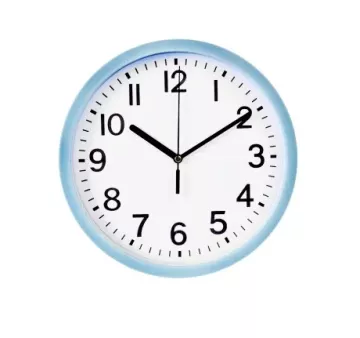 Nástěnné hodiny ručičkové 22,5 cm modrý rám