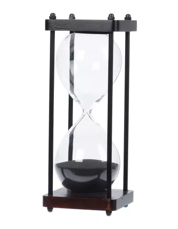Přesýpací hodiny dekorativní dřevo / sklo 24,5 cm