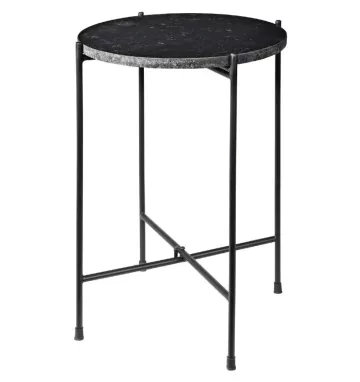 Odkládací stolek mramorový černý 35x46…