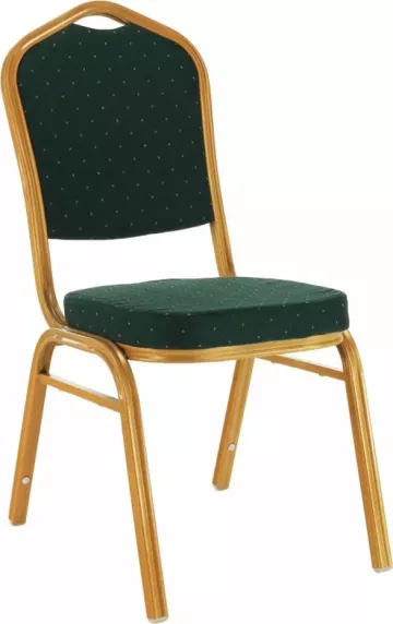 Tempo Kondela Konferenční židle Zina 3 w, zelená/zlatý nátěr